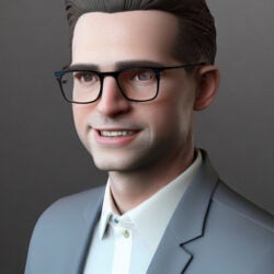 a computer animated picture of a business man