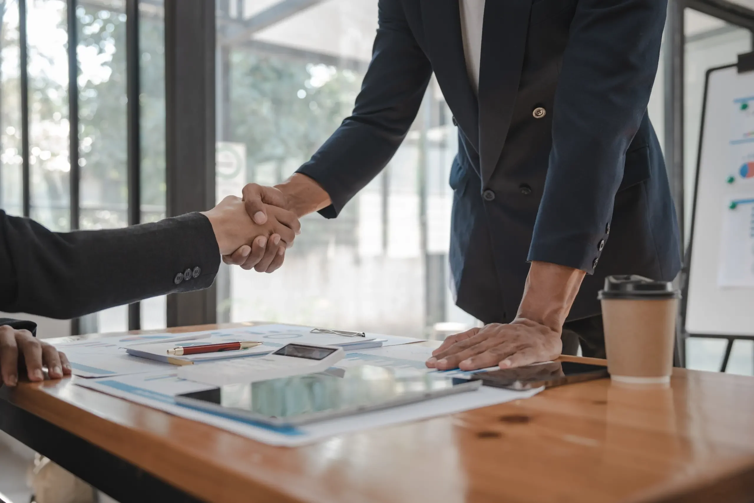 business people shaking hands