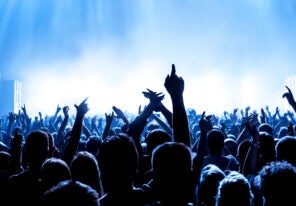 at a rock concert