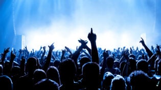 at a rock concert