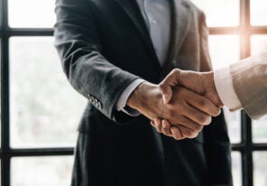 business people shaking hands