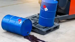 a chemical spill at the workplace