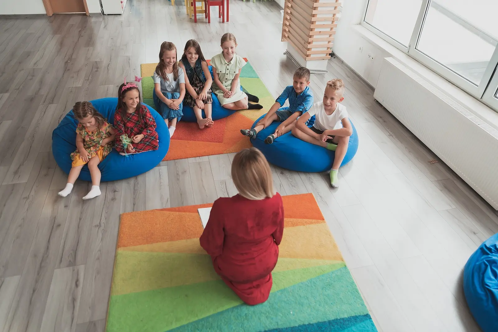 an at work daycare with happy children