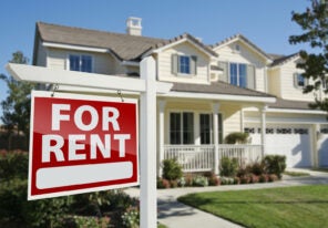 for rent sign outside of a house