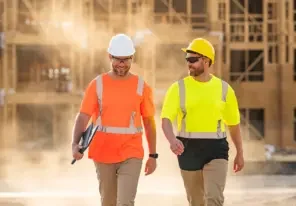 two construction workers at the job site